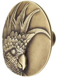 Cockatoo Large Knob - Left Hand in Antique Brass.